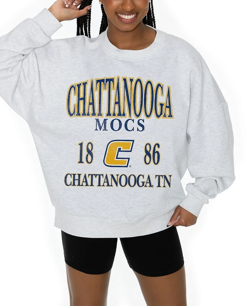 Gameday Couture Women's Ash Tennessee Chattanooga Mocs Premium Fleece Pullover Sweatshirt