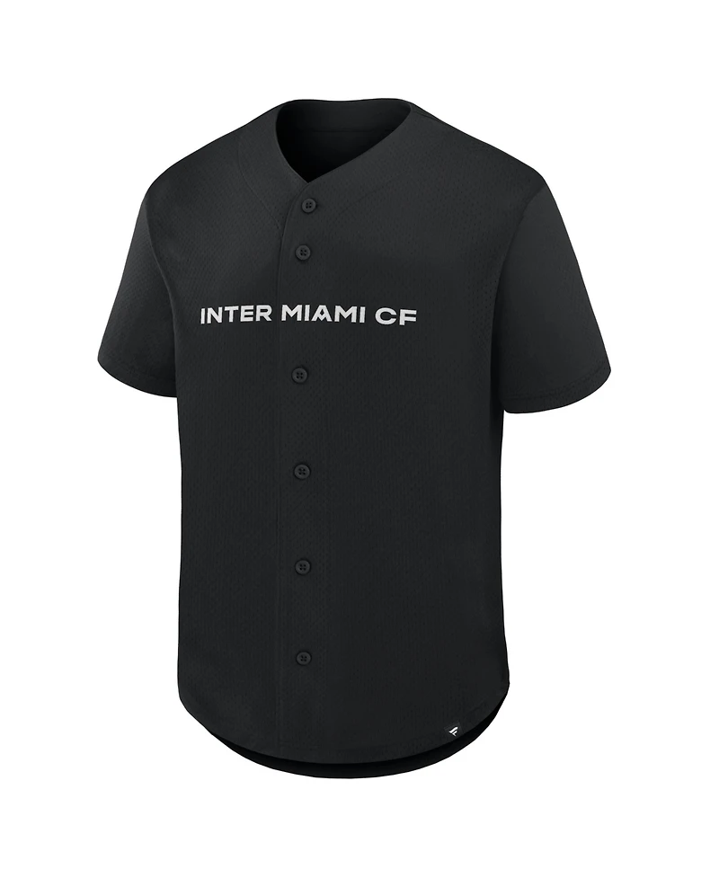 Fanatics Men's Black Inter Miami Cf Maximum Intensity Button-Up Jersey