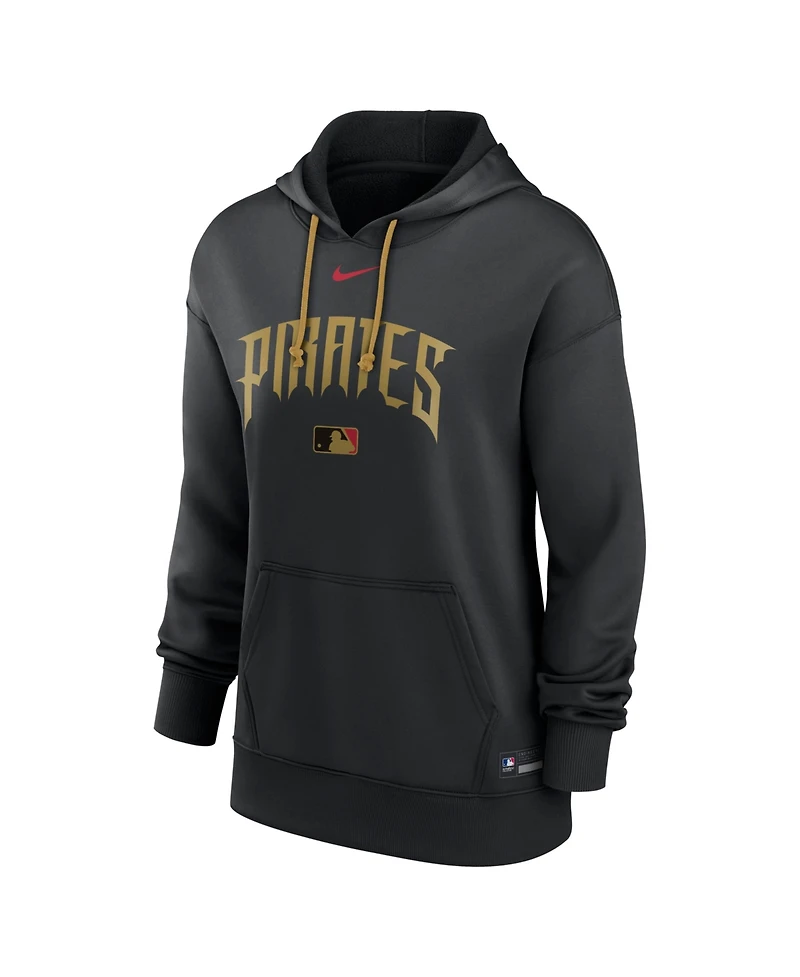 Nike Women's Black Pittsburgh Pirates Authentic Collection City Connect Therma Hoodie