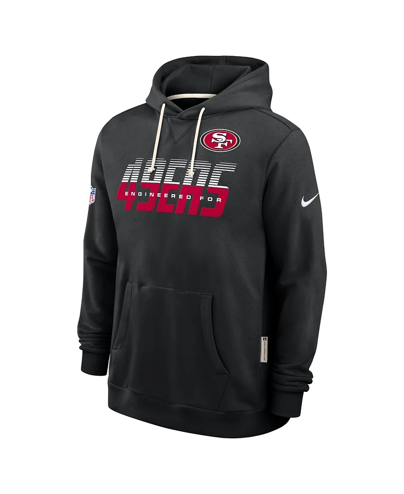 Nike Men's Black San Francisco 49ers Sideline Standard Issue Dri-fit Hoodie