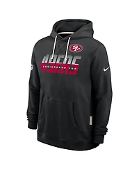 Nike Men's Black San Francisco 49ers Sideline Standard Issue Dri-fit Hoodie