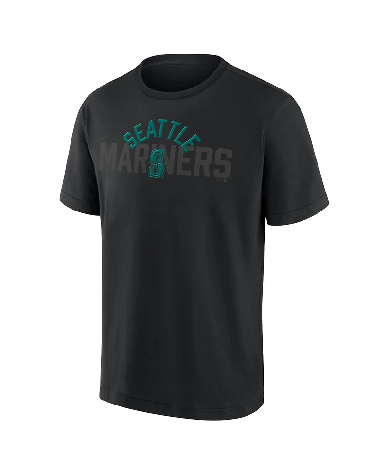 Fanatics Men's Seattle Mariners Black Out Heavyweight T-Shirt