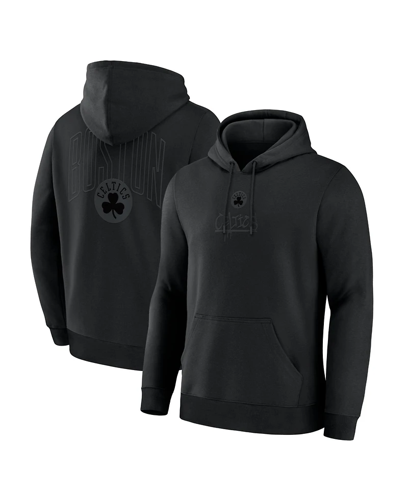 Fanatics Men's Boston Celtics Black Out Hoodie
