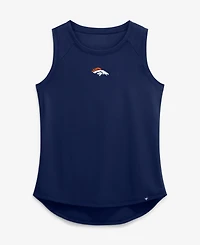 Fanatics Women's Navy Denver Broncos Draped Mesh Back Performance Tank Top