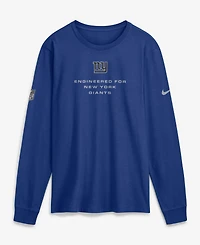 Nike Men's Royal New York Giants Sideline Bold Arch Star Dri-fit Long Sleeve T-Shirt
