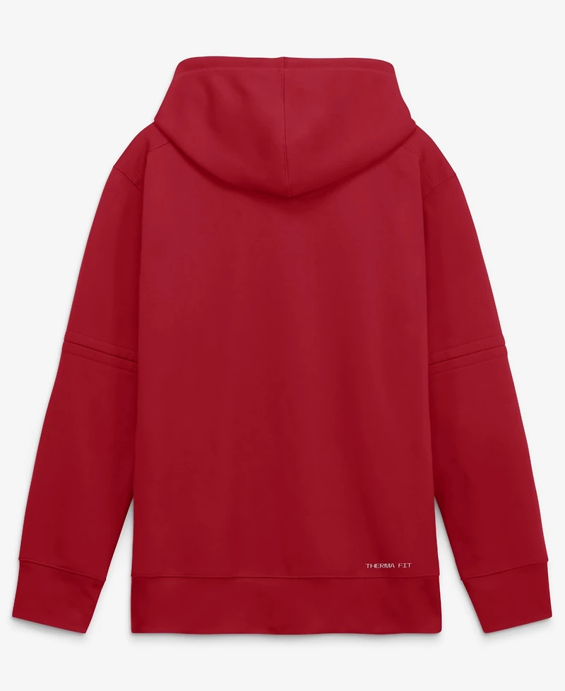 Nike Men's Red Boston Sox Authentic Collection Therma-fit Hoodie