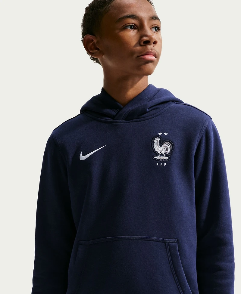 Nike Big Boys and Girls Blue France National Team Club Hoodie