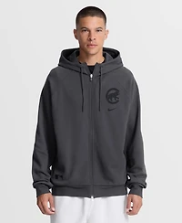 Nike Men's Anthracite Chicago Cubs Authentic Collection Player Raglan Dri-fit Full-Zip Hoodie