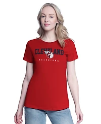 G-iii 4Her by Carl Banks Women's Navy/Red Cleveland Guardians Two T-Shirt Combo Pack