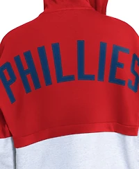 Starter Women's Red/Heather Gray Philadelphia Phillies Wishbone Full-Zip Hoodie