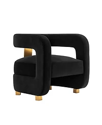 Manhattan Comfort Amirah 2-Piece Velvet Upholstered Lounge Accent Chairs