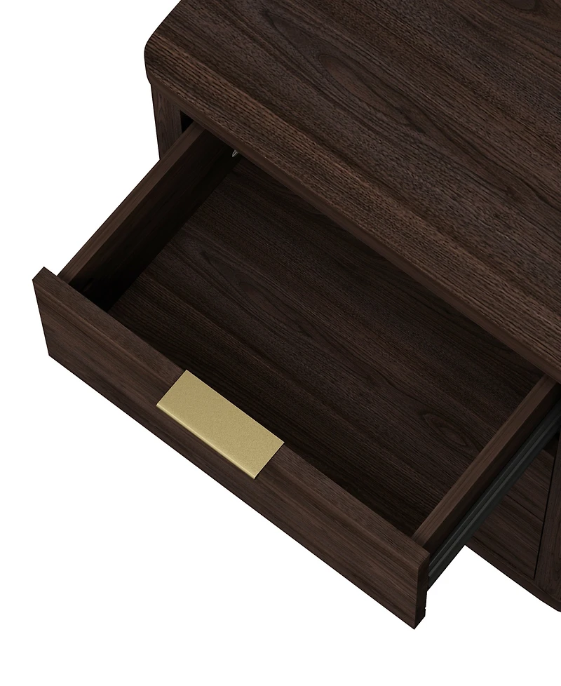 Manhattan Comfort Evelyn 2-Piece 20" 3-Drawer Nightstands