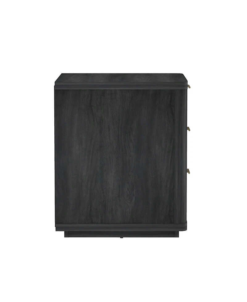Manhattan Comfort Evelyn 2-Piece 20" 3-Drawer Nightstands