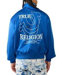 True Religion Men's Satin Bomber Jacket