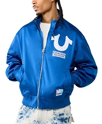 True Religion Men's Satin Bomber Jacket
