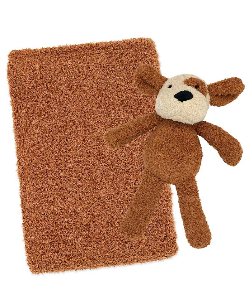 Tendertyme Kids' Chenille Blanket and Plush Puppy, 2-Piece Set