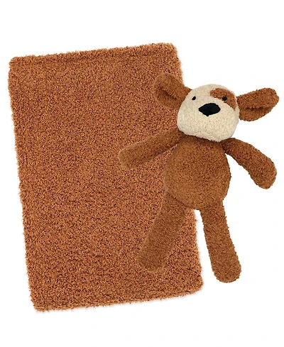 Tendertyme Kids' Chenille Blanket and Plush Puppy, 2-Piece Set