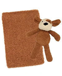 Tendertyme Kids' Chenille Blanket and Plush Puppy, 2-Piece Set