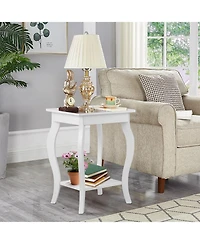 sumyeg Set of 2 Accent Side Tables with Shelf