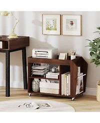 sumyeg 3-Tier Side End Table with Universal Wheels