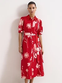 Phase Eight Women's Delphine Belted Midi Shirt Dress