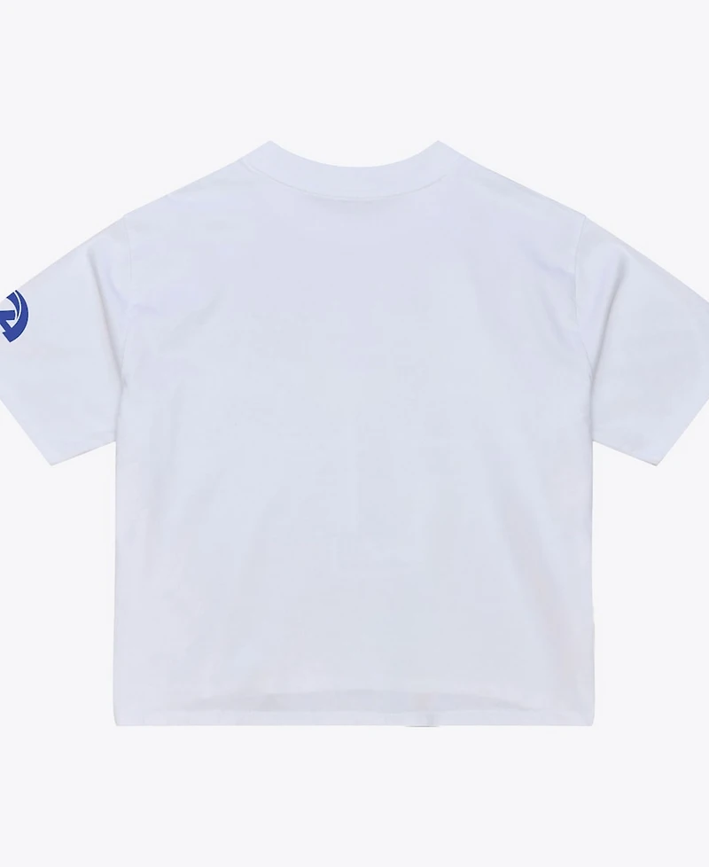 Mitchell & Ness Women's White Los Angeles Rams Head Coach Cropped T-Shirt