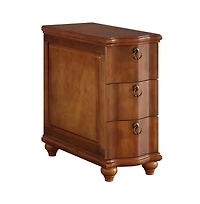 Slickblue Wooden Side Table Nightstand with 3 Storage Drawers