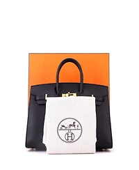 Pre-Owned HERMES Birkin 25 Handbag Black Madame with Gold Hardware