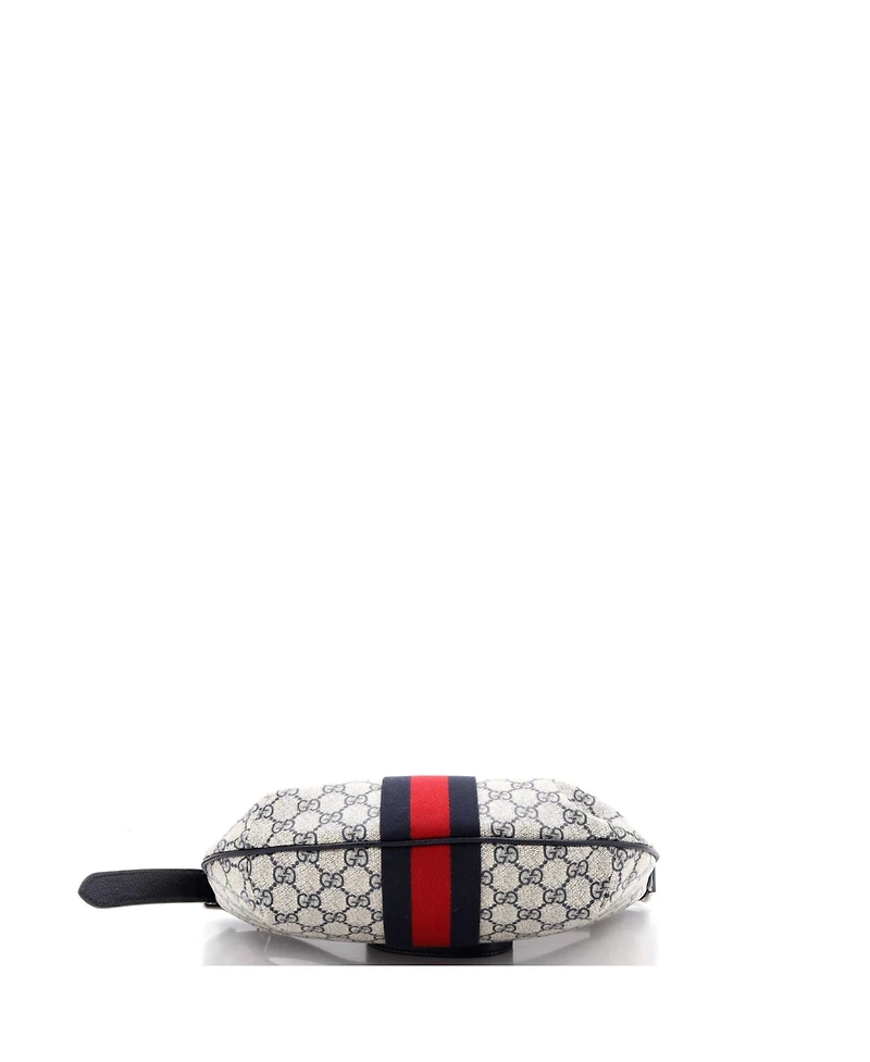 Pre-Owned Gucci Ophidia Half Moon Hobo Gg Coated Canvas