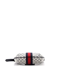 Pre-Owned Gucci Ophidia Half Moon Hobo Gg Coated Canvas