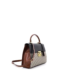 Pre-Owned Gucci Medium Padlock Top Handle Bag Gg Coated Canvas and Leather