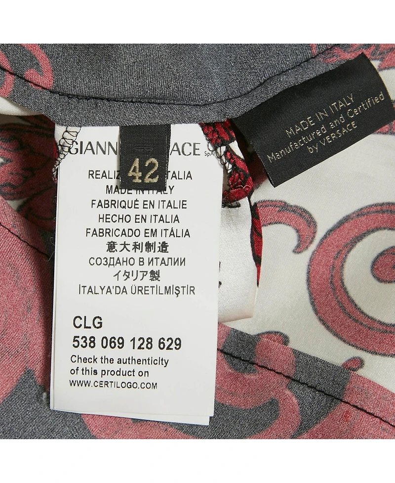 Pre-Owned Versace Women's Satin Top