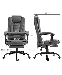 Boyel Living 7-Point Vibrating Massage Office Chair High Back Executive Recliner with Lumbar Support