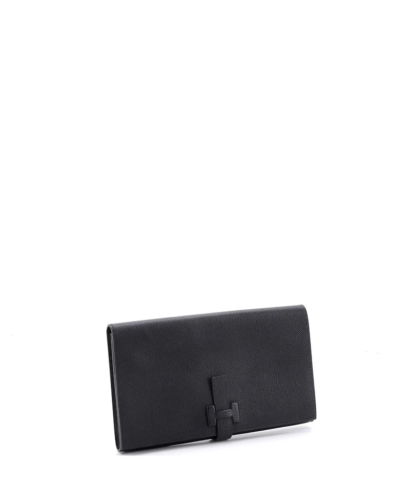 Pre-Owned HERMES Long New H Passant Wallet Leather