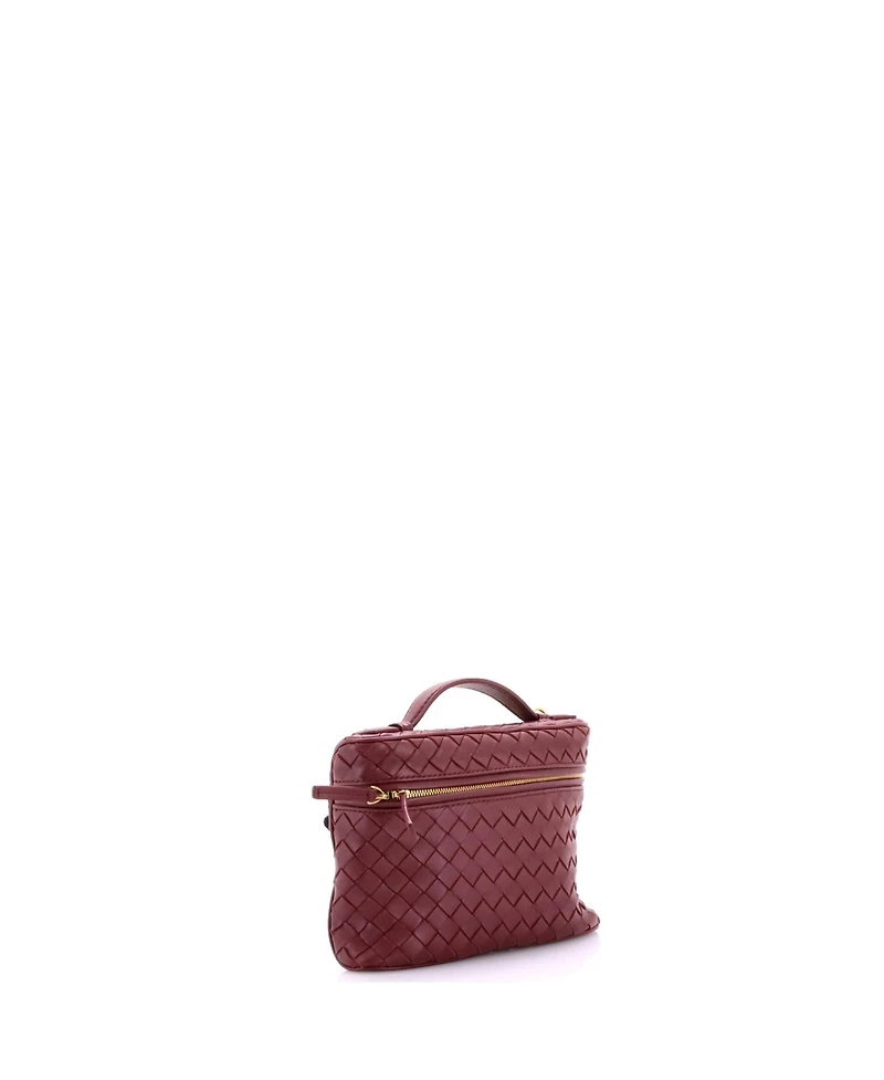 Pre-Owned Bottega Veneta Small Soft Chain Vanity Case Intrecciato Leather