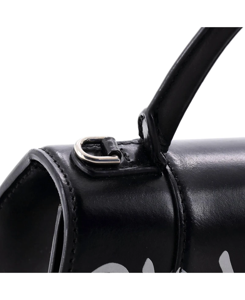Pre-Owned Balenciaga Small Graffiti Hourglass Top Handle Bag Leather