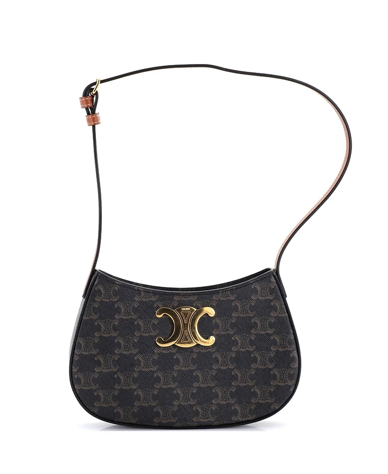 Pre-Owned Celine Medium Triomphe Tilly Bag Triomphe Coated Canvas