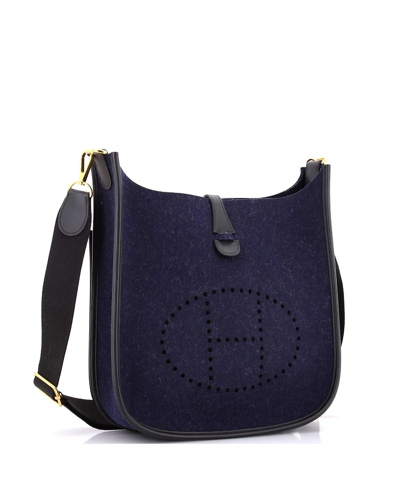 Pre-Owned HERMES Pm Evelyne Bag Gen Iii Felt