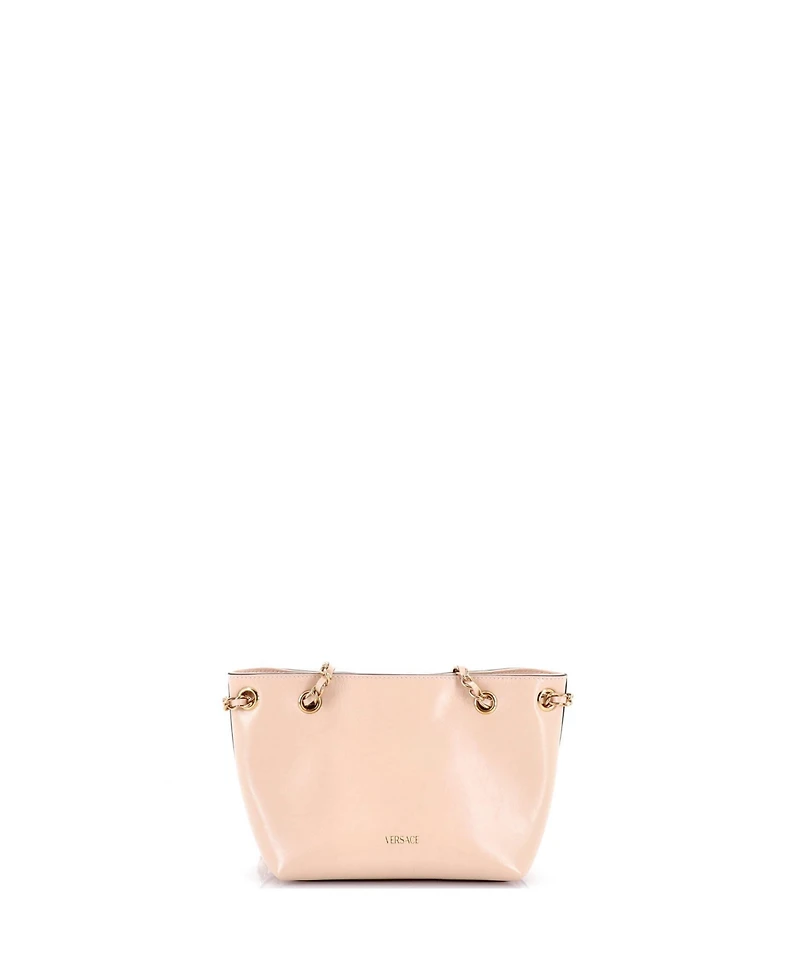 Pre-Owned Versace Small Medusa Icon Chain Tote Leather