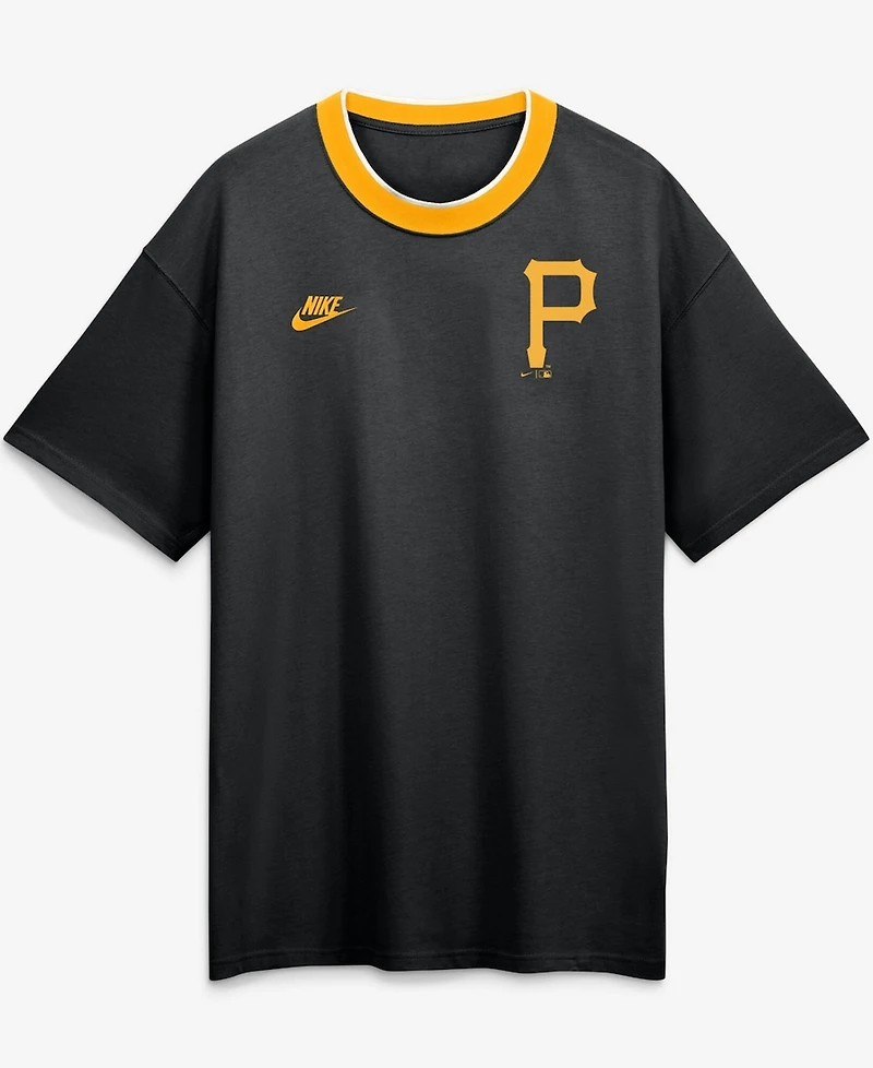Nike Men's Black Pittsburgh Pirates Cooperstown Collection Ringer T-Shirt