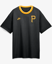 Nike Men's Black Pittsburgh Pirates Cooperstown Collection Ringer T-Shirt