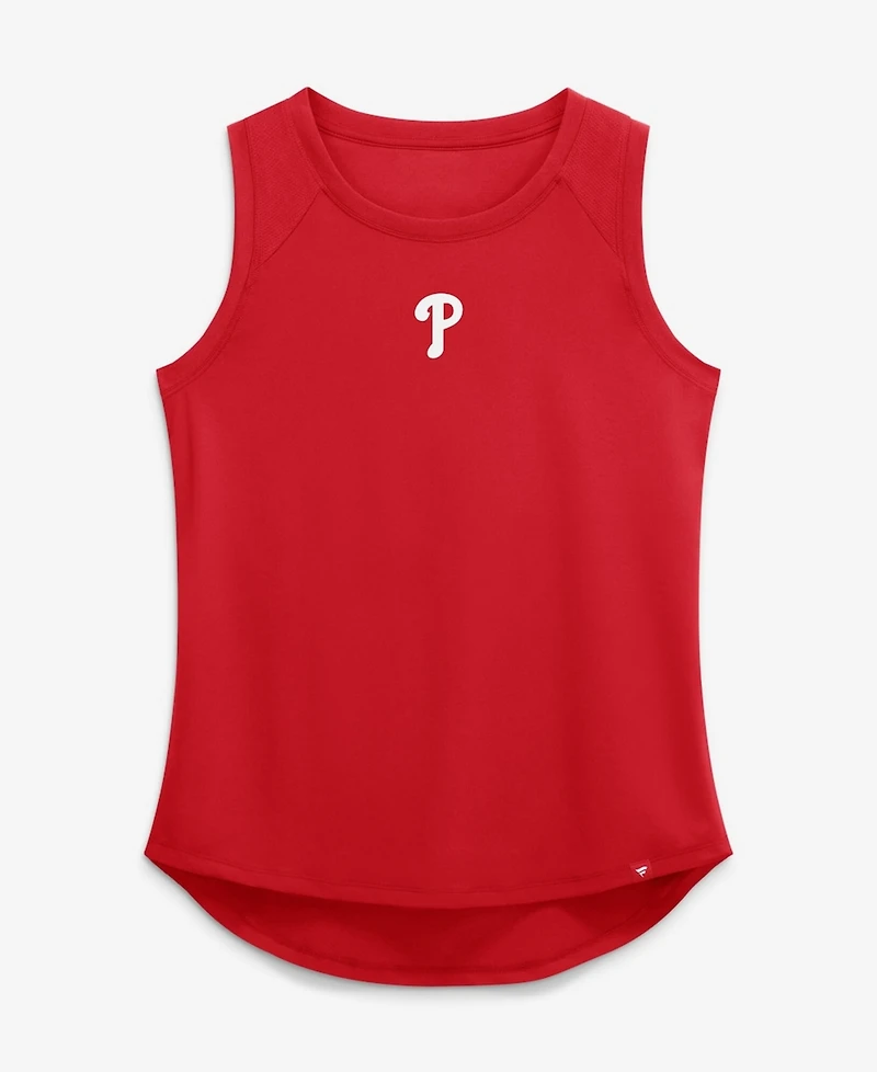 Fanatics Women's Red Philadelphia Phillies Draped Mesh Back Performance Tank Top