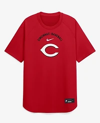 Nike Men's Red Cincinnati Reds Authentic Collection Batting Practice Pre-Game Raglan Dri-fit Top