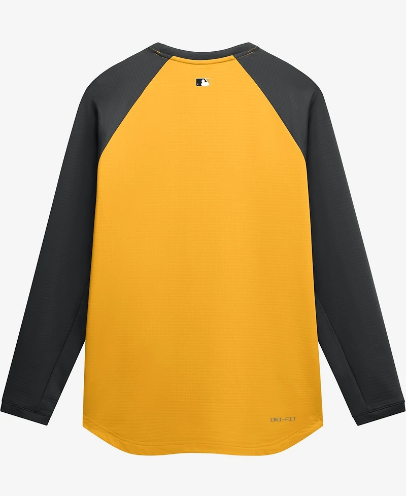 Nike Men's Gold Pittsburgh Pirates Authentic Collection Raglan Dri-fit Sweatshirt
