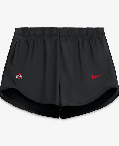 Nike Women's Black Ohio State Buckeyes Tempo Mid-Rise Dri-fit Shorts