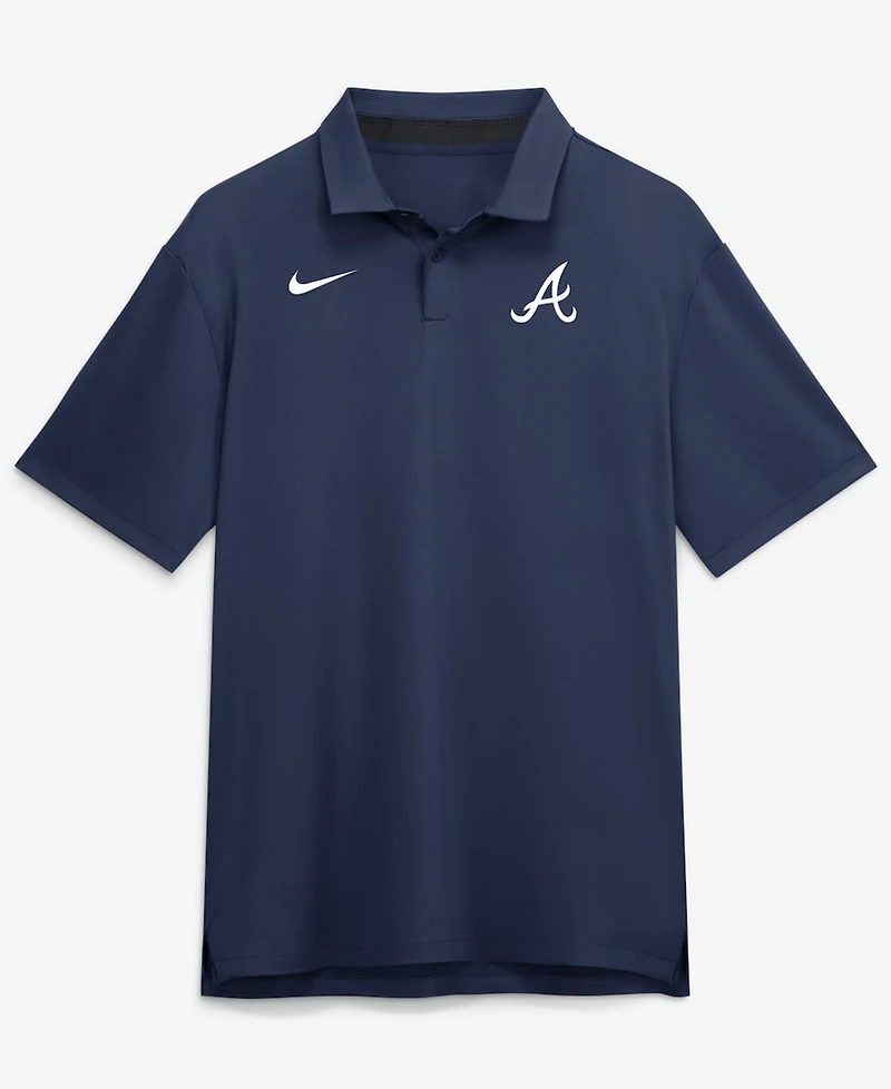 Nike Men's Navy Atlanta Braves Tour Dri-fit Polo Shirt