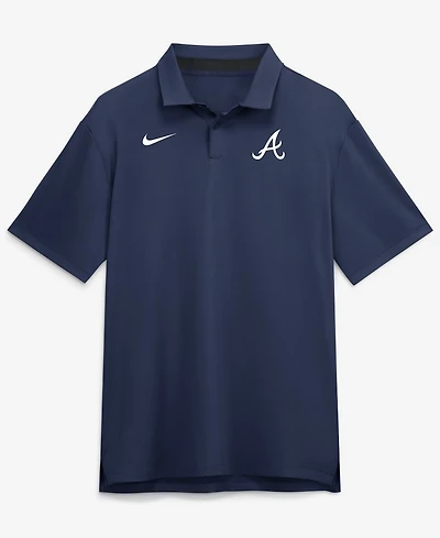 Nike Men's Navy Atlanta Braves Tour Dri-fit Polo Shirt