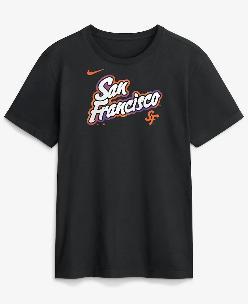 Nike Men's Black San Francisco Giants City Connect Wordmark T-Shirt