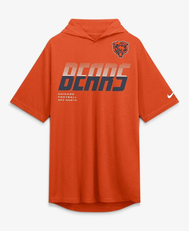 Nike Men's Orange Chicago Bears Tri-Blend Hooded T-Shirt