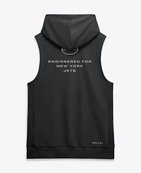 Nike Men's Black New York Jets Sideline Standard Issue Dri-fit Sleeveless Hoodie
